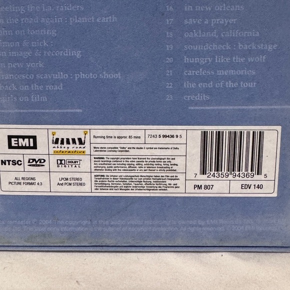 š¤šø Rare Vintage Duran Duran Sing Blue Silver 1984 Tour Documentary - Picture 3 of 16